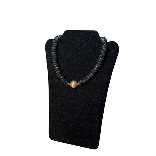 Black Bead Necklace
