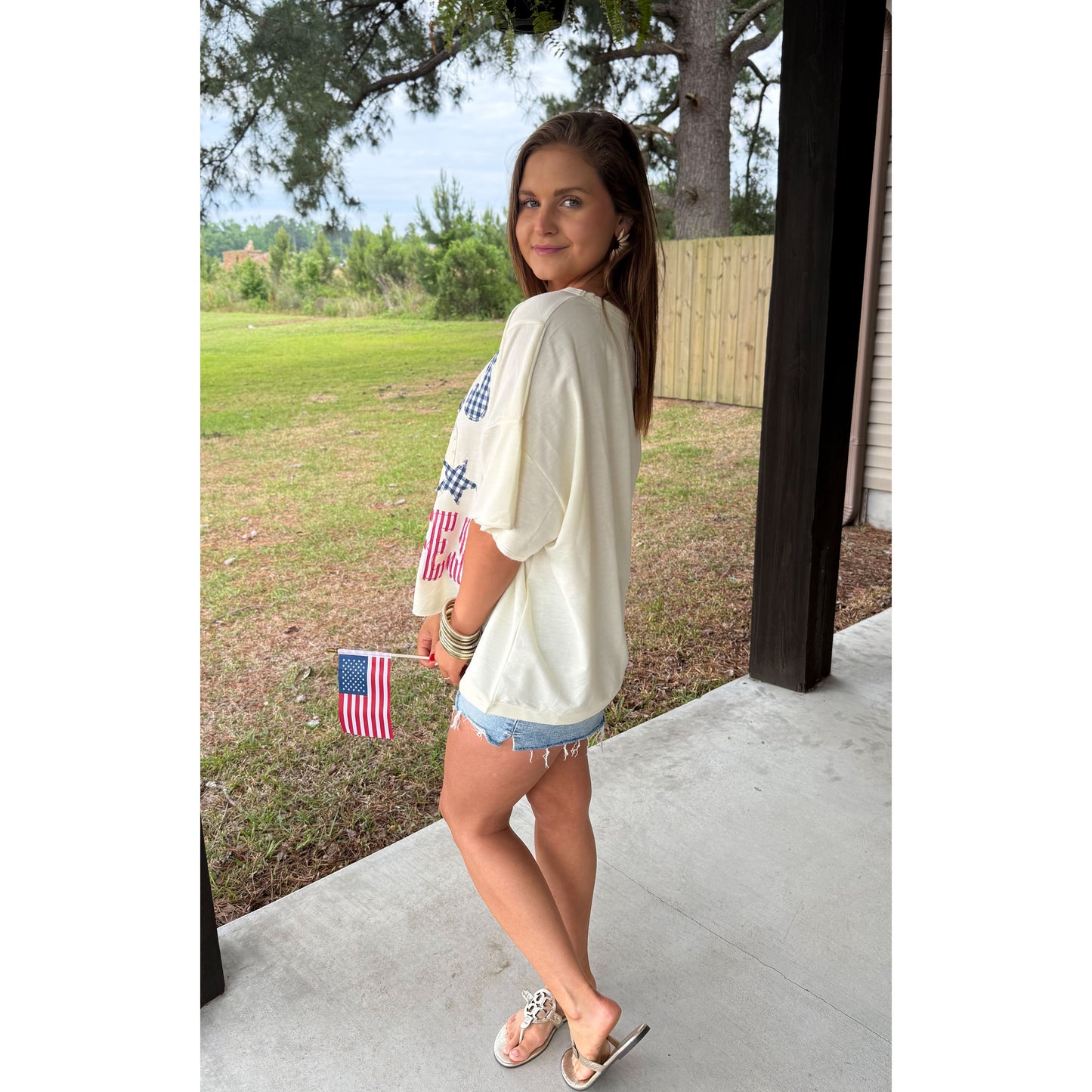 Stars & Stripes Graphic Top, Multi