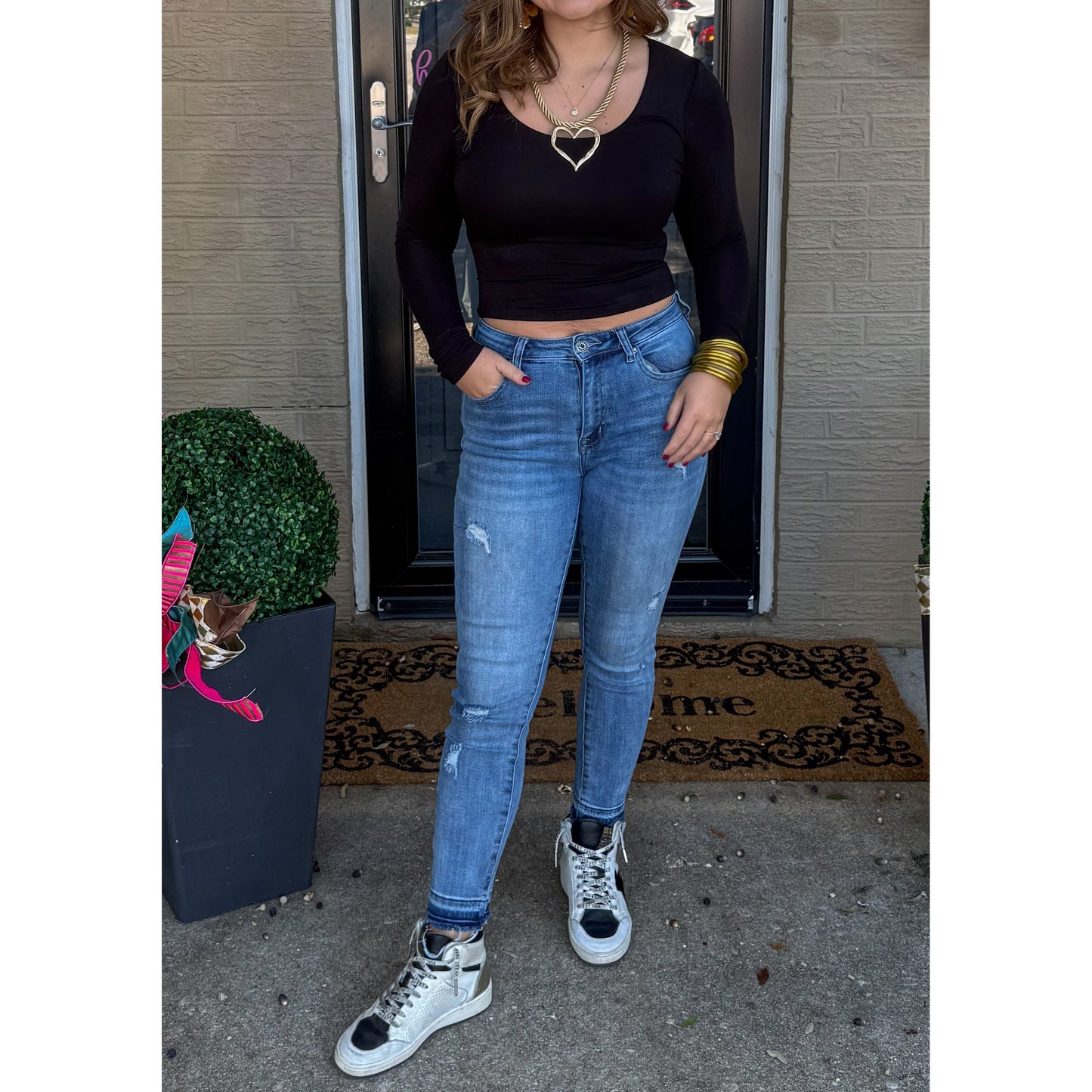 Willa Crop Top, Black