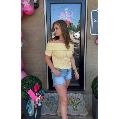 OTS Knit Top, Light Yellow