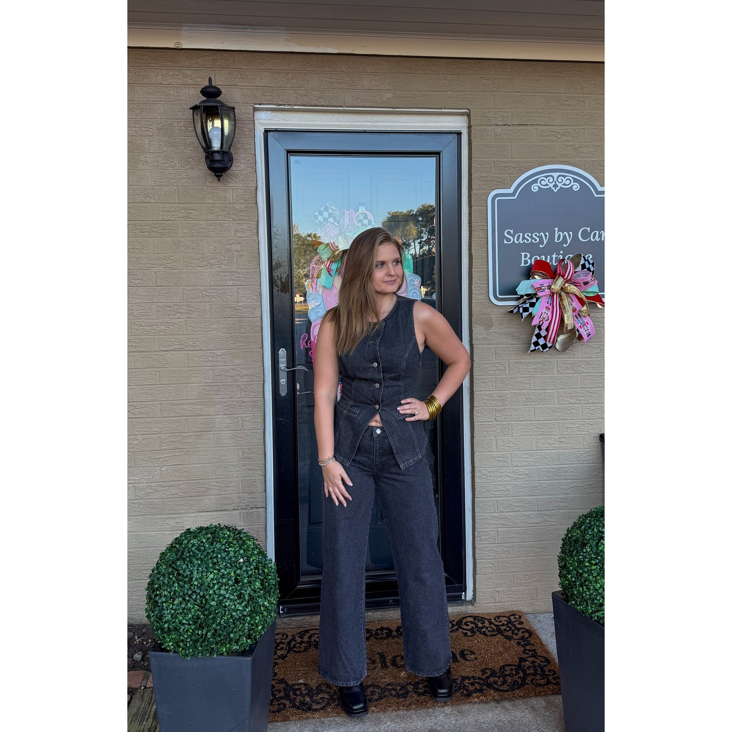 Ashe Button Down Denim Vest