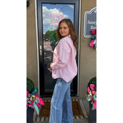Soft Pink Button Down Top