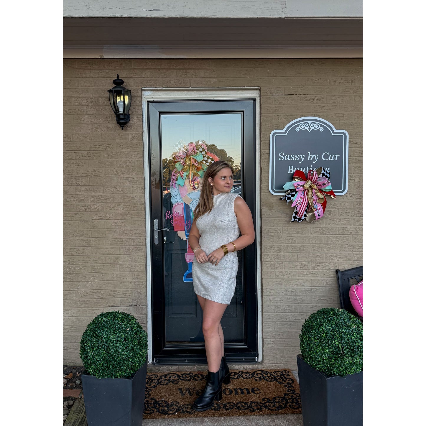 Juliet Knit Dress, Cream