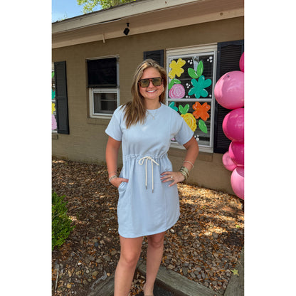Tessa Mini Dress, Sky Blue