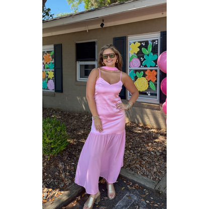 Pinky Maxi Dress w/ Scarf
