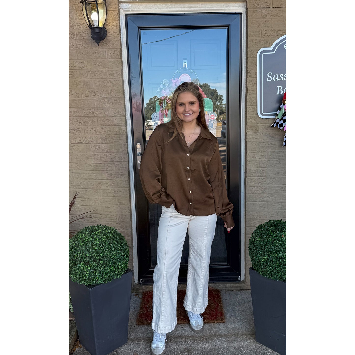 Ashley Blouse, Chocolate