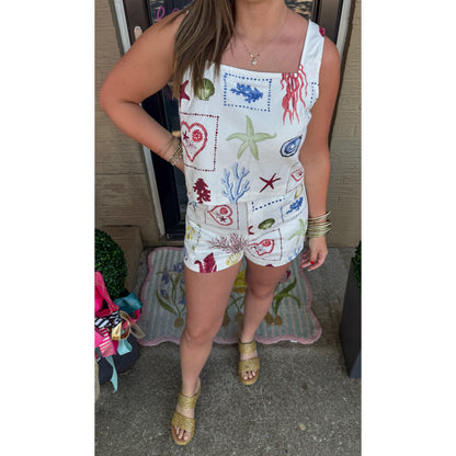Nautical Pattern Denim Set