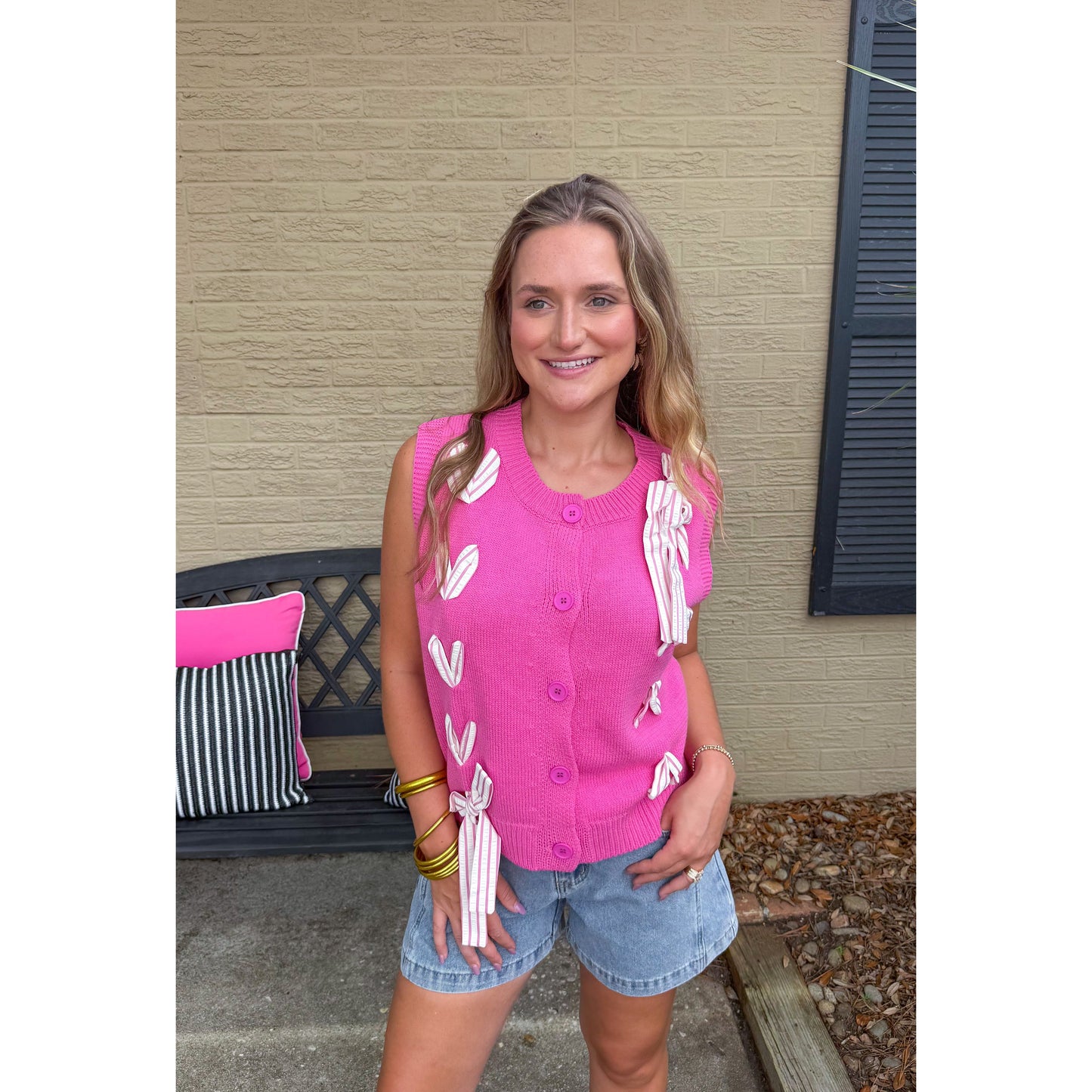 Gracie Sweater Knit Top, Barbie Pink