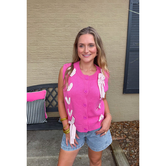 Gracie Sweater Knit Top, Barbie Pink