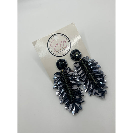 Blaise Detailed Earrings, Black