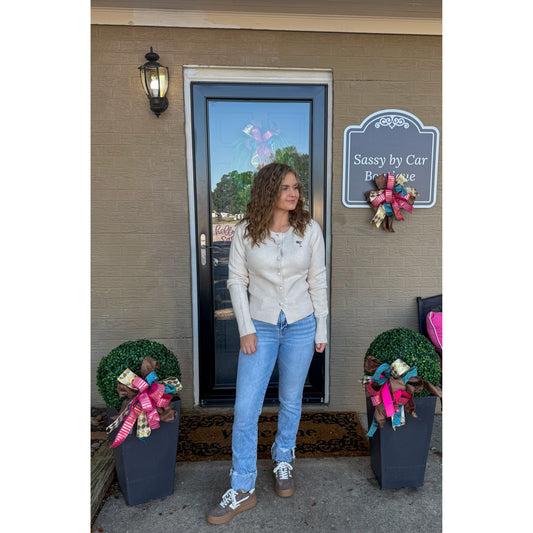 Cherry Tini Cardigan, Cream