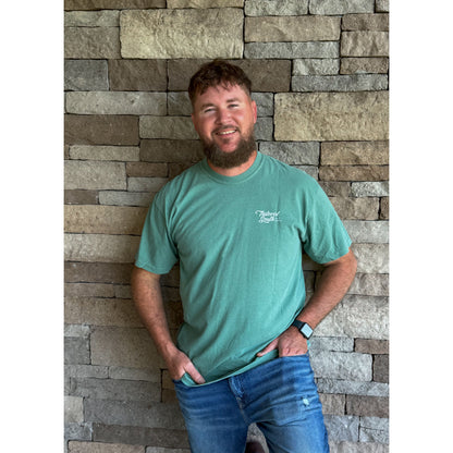 Mens Fishing T-Shirt, Hunter Green