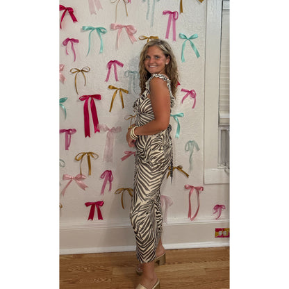 Audrey Zebra Midi Dress