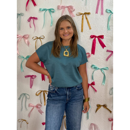 Presley Top, Dark Teal