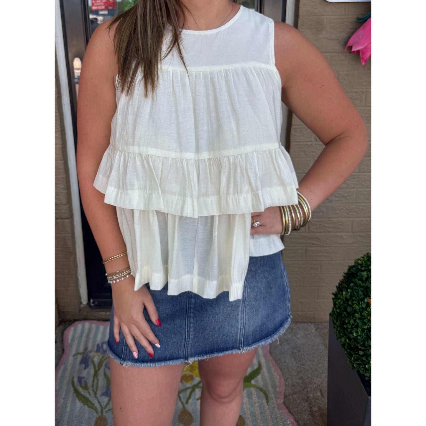 Gabby Top, Off White