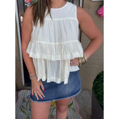 Gabby Top, Off White