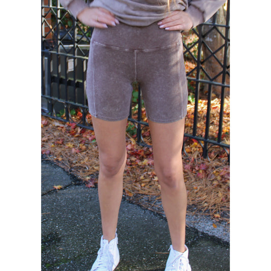 Hannah Biker Shorts, Chocolate