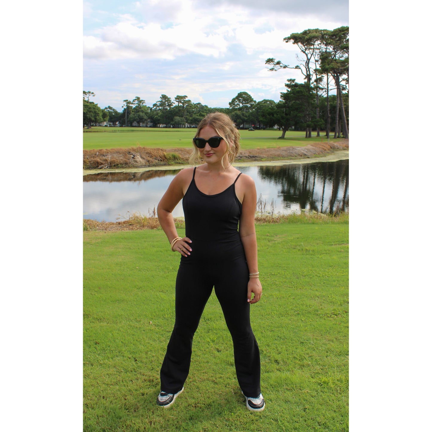 Carmen Workout Jumpsuit, Black