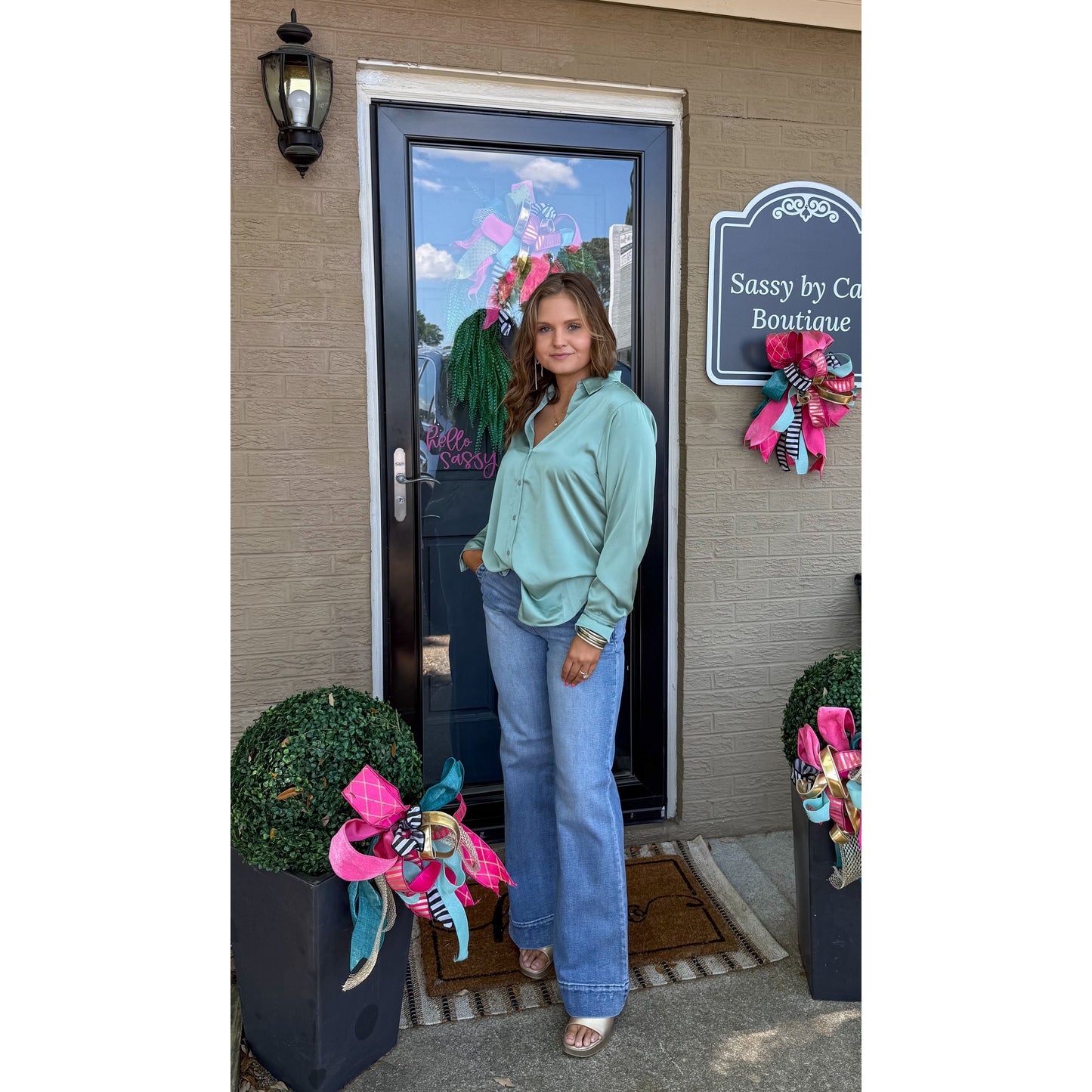 Jade Blouse, Sage Green