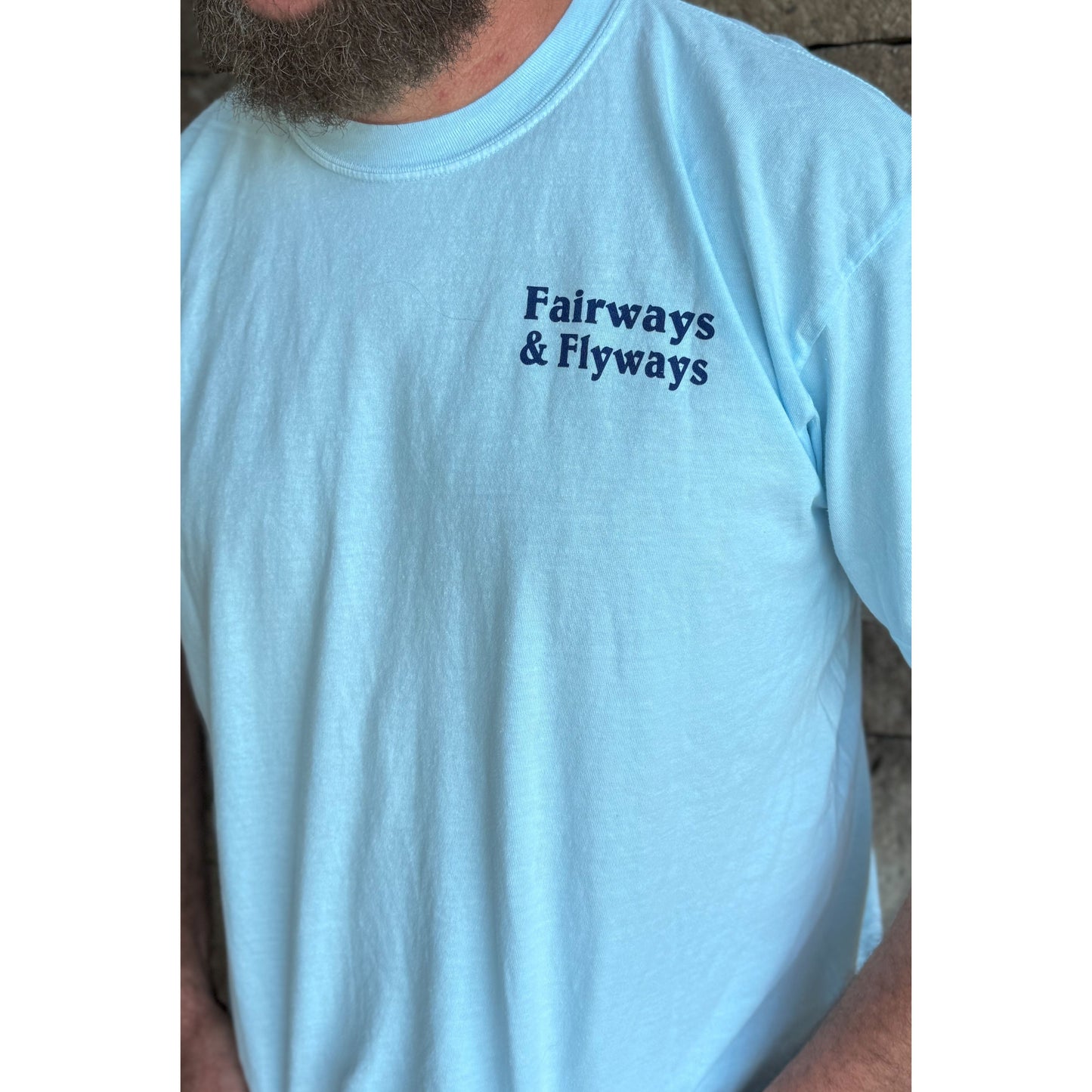 Mens Golf Bucket T-Shirt, Chambray Blue