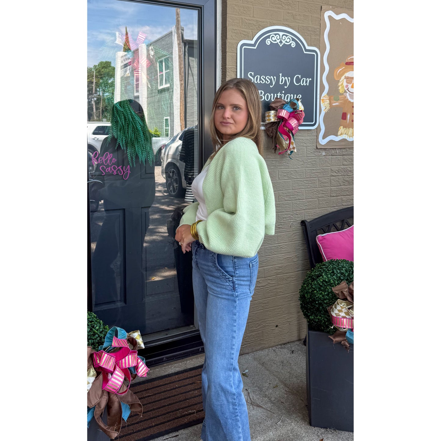 Lottie Cardigan, Mint Green