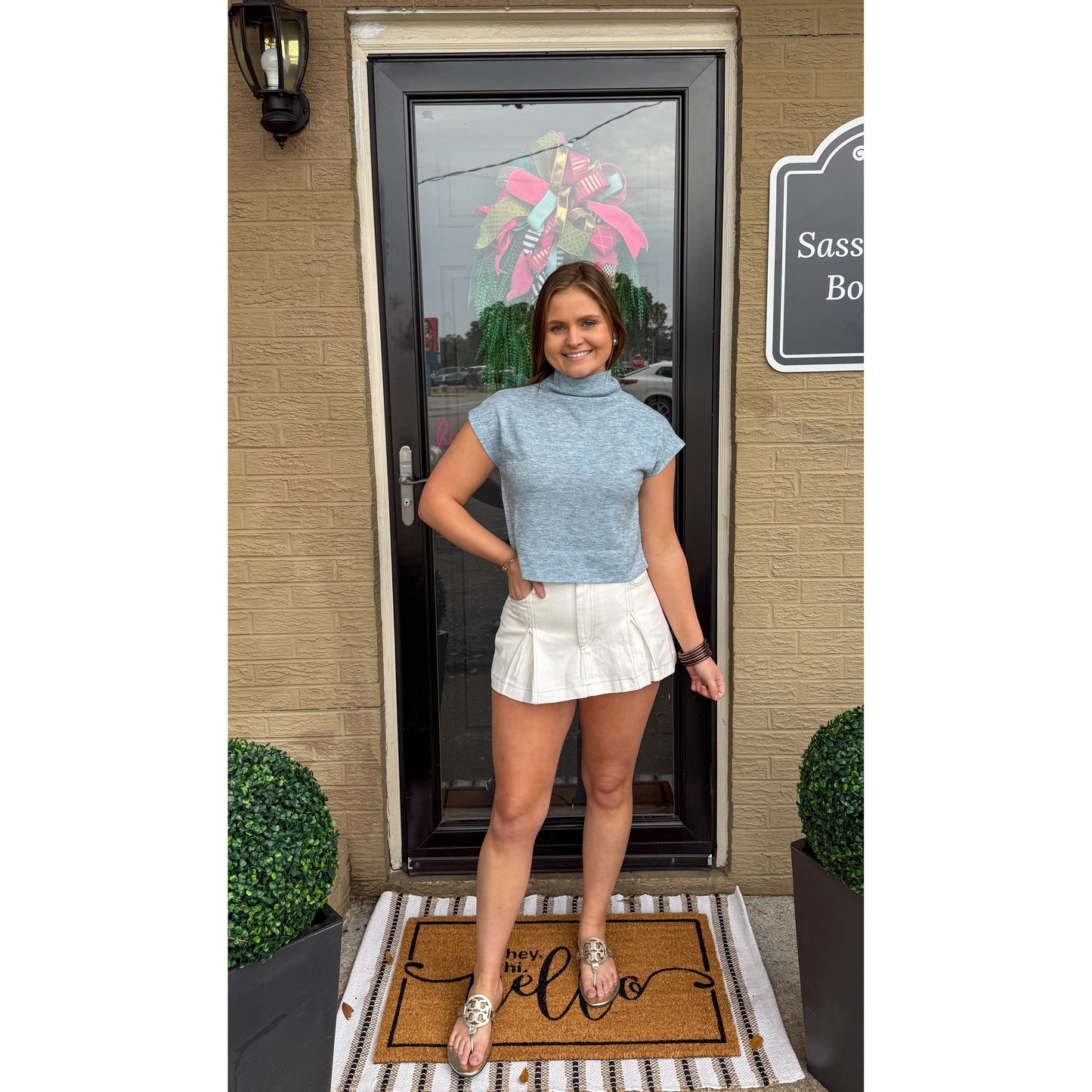 Selena Top, Light Blue