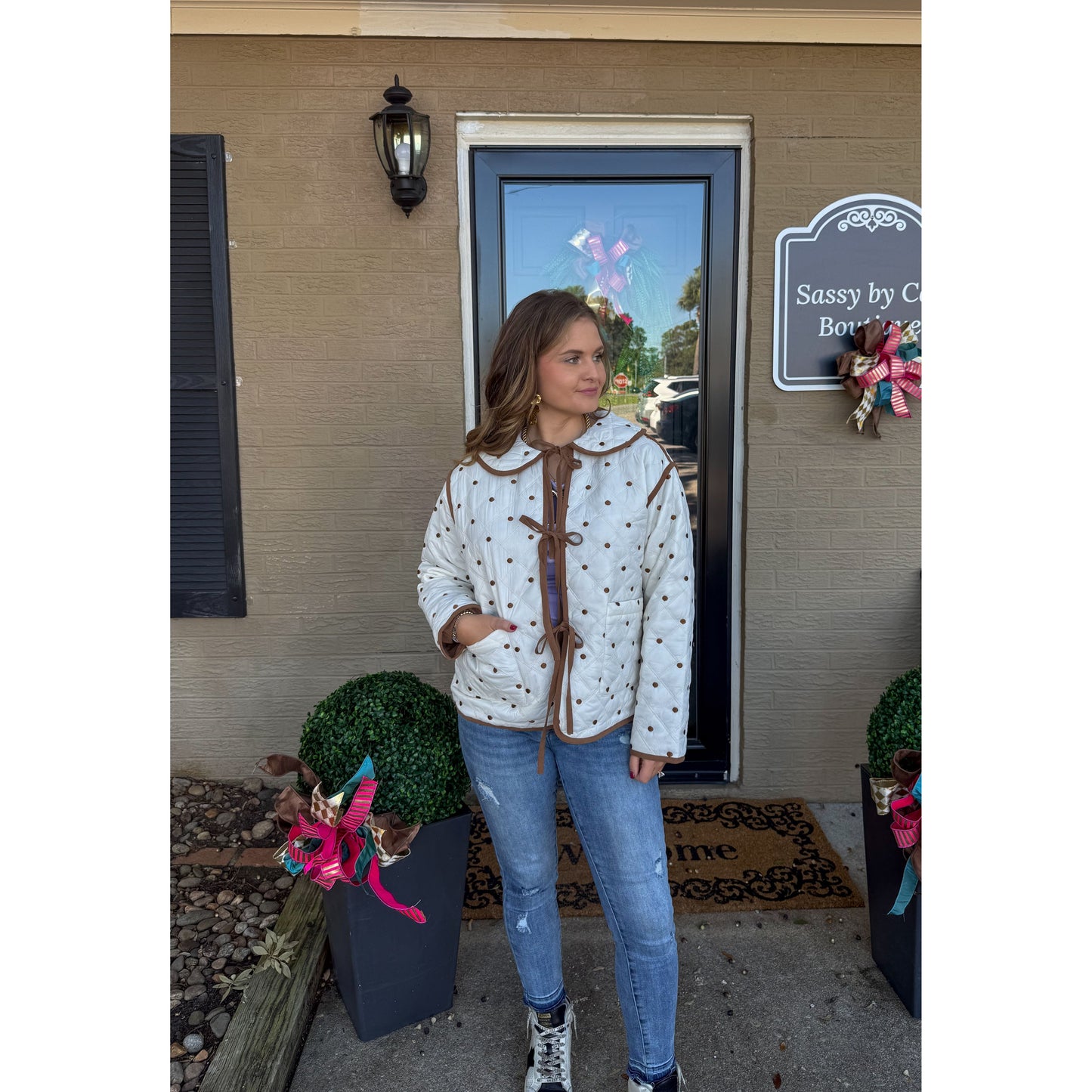 Polka Dot Quilt Jacket