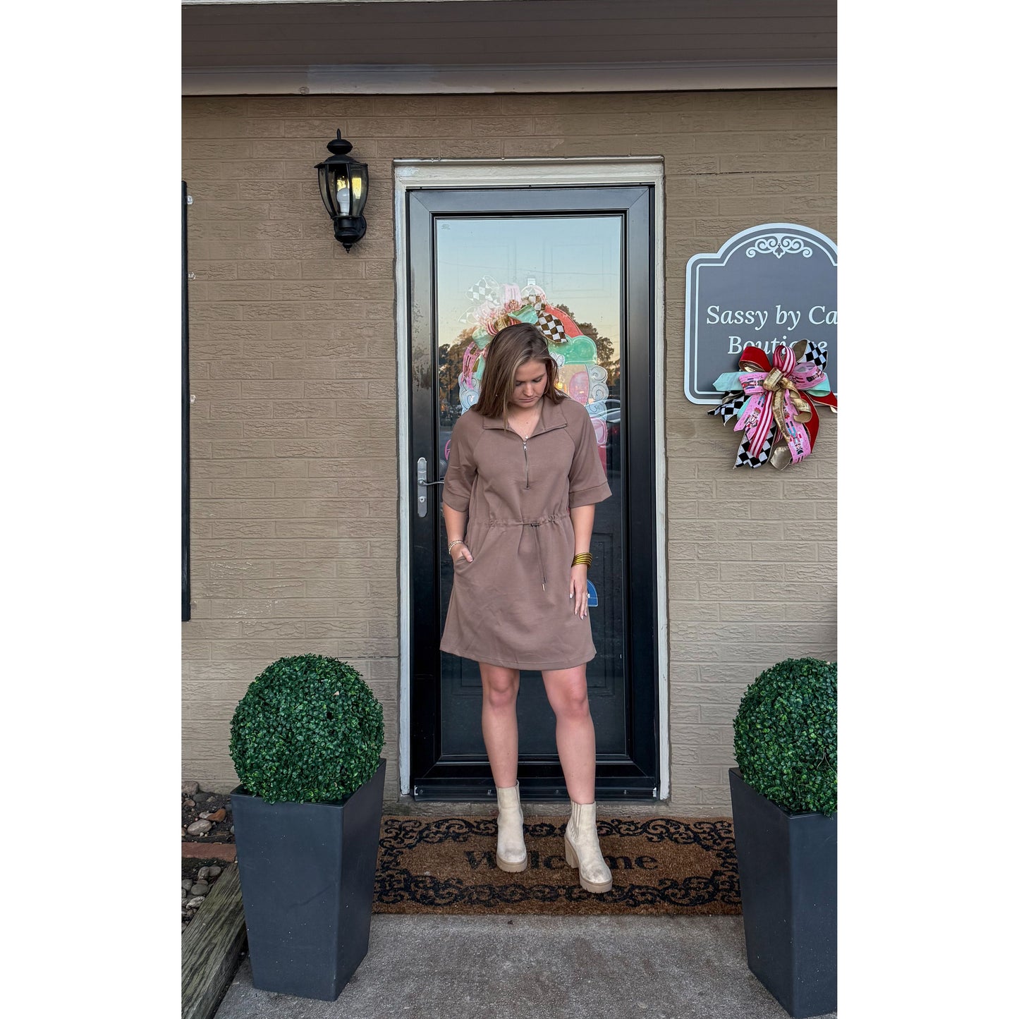 Rory Mini Dress, Mocha
