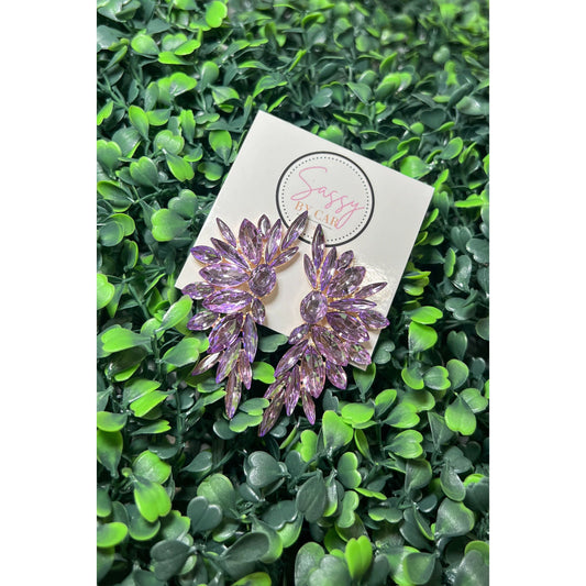 Sophie Wing Earrings, Lavender