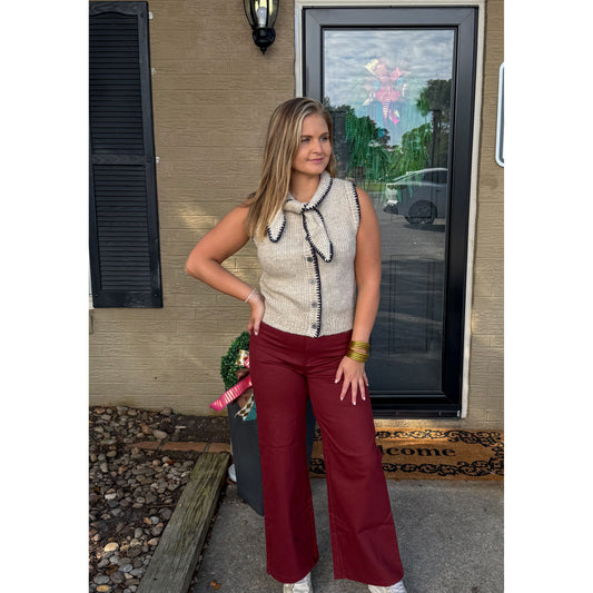 Blake Vest, Taupe/Navy