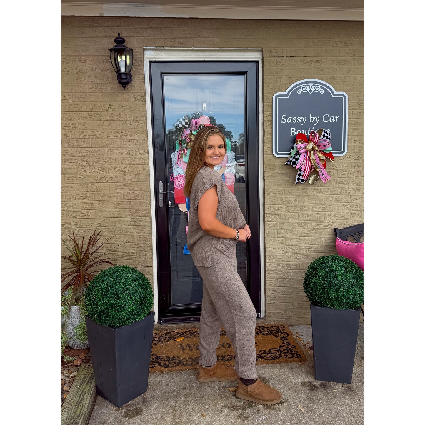 Mocha Knit Lounge Set