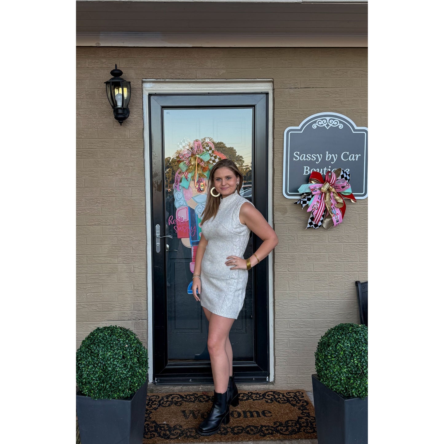 Juliet Knit Dress, Cream