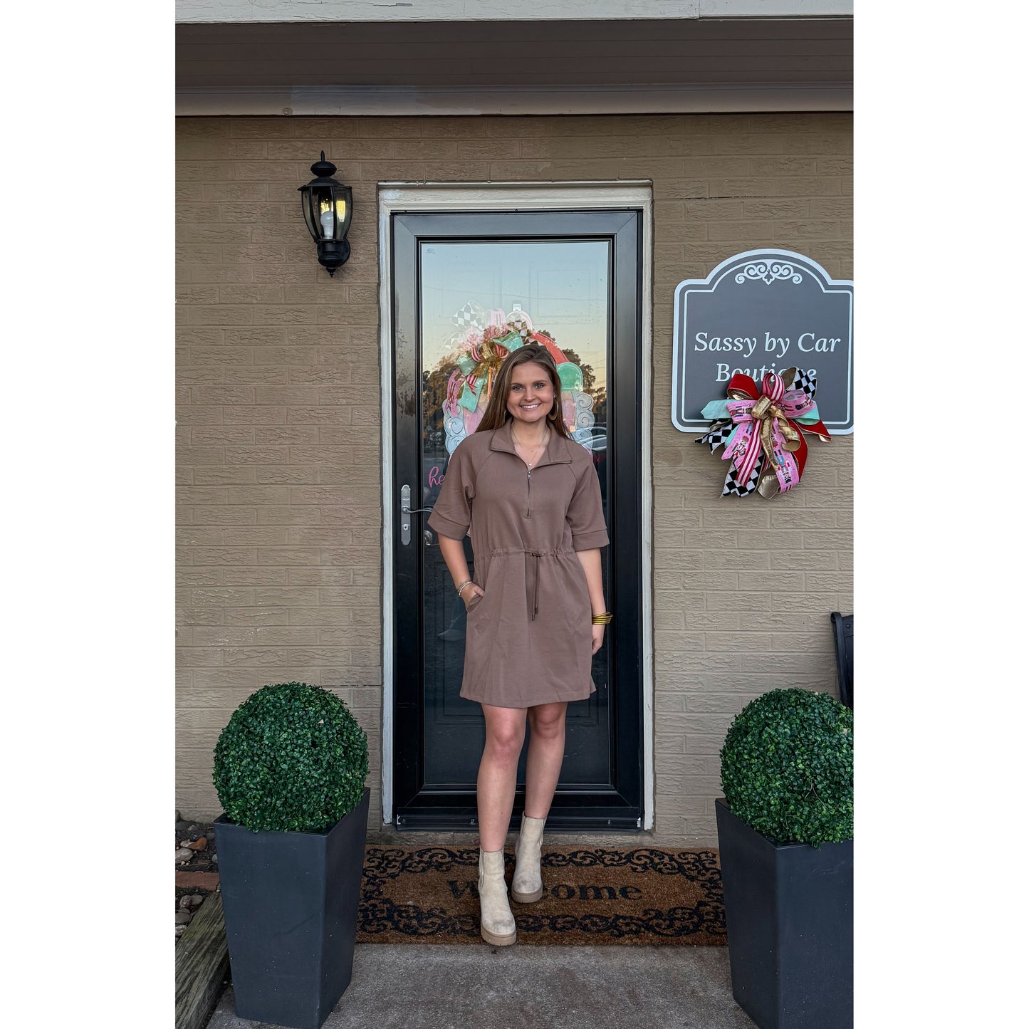 Rory Mini Dress, Mocha