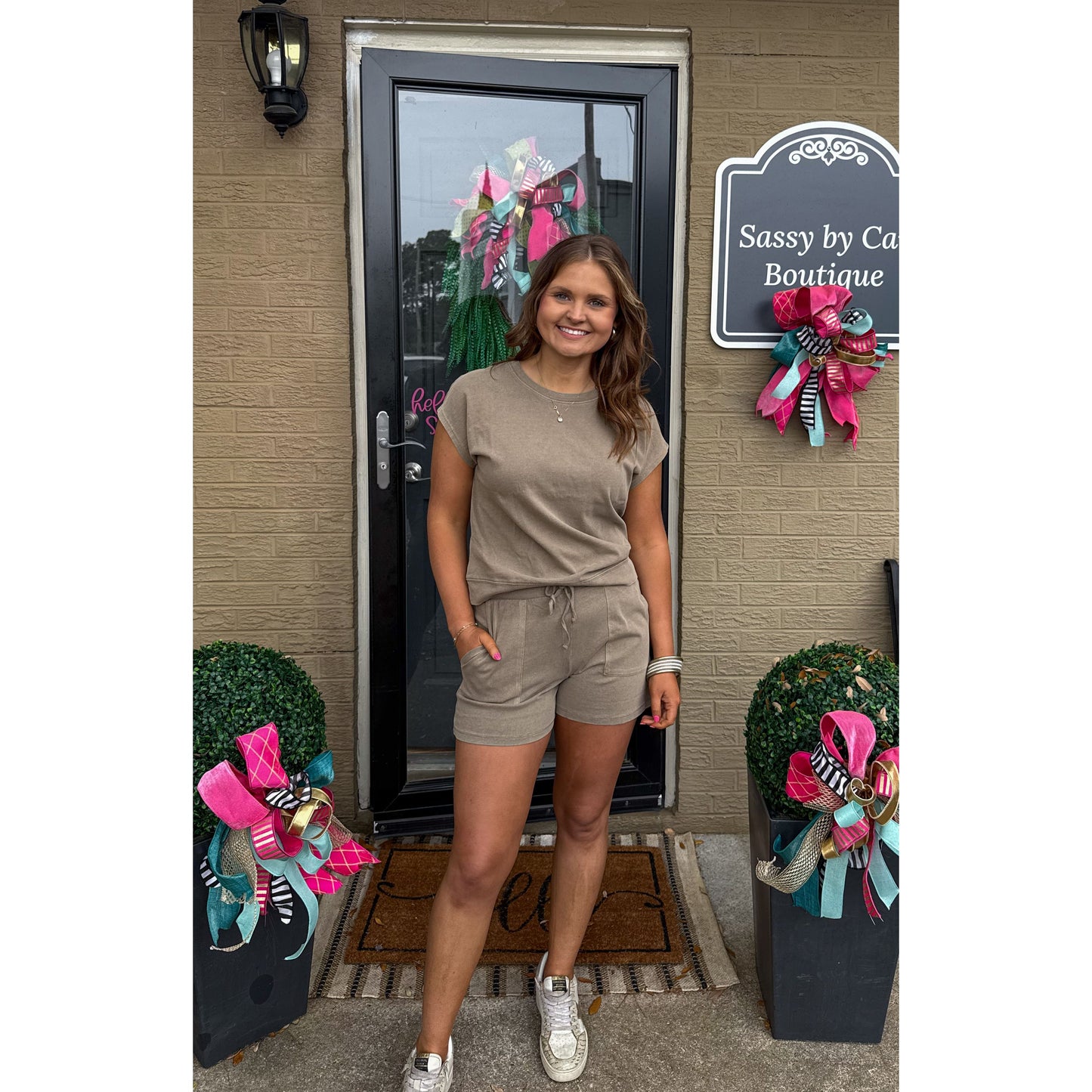 Josie Lounge Set, Dark Tan