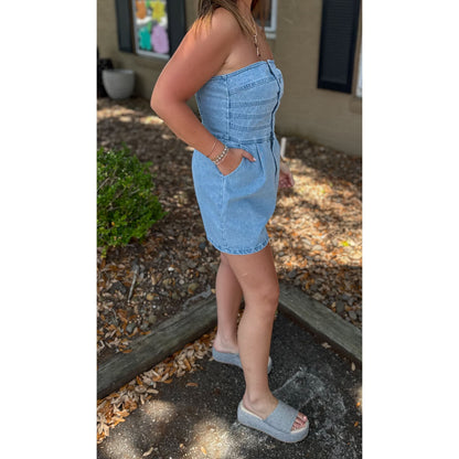 Denim Romper