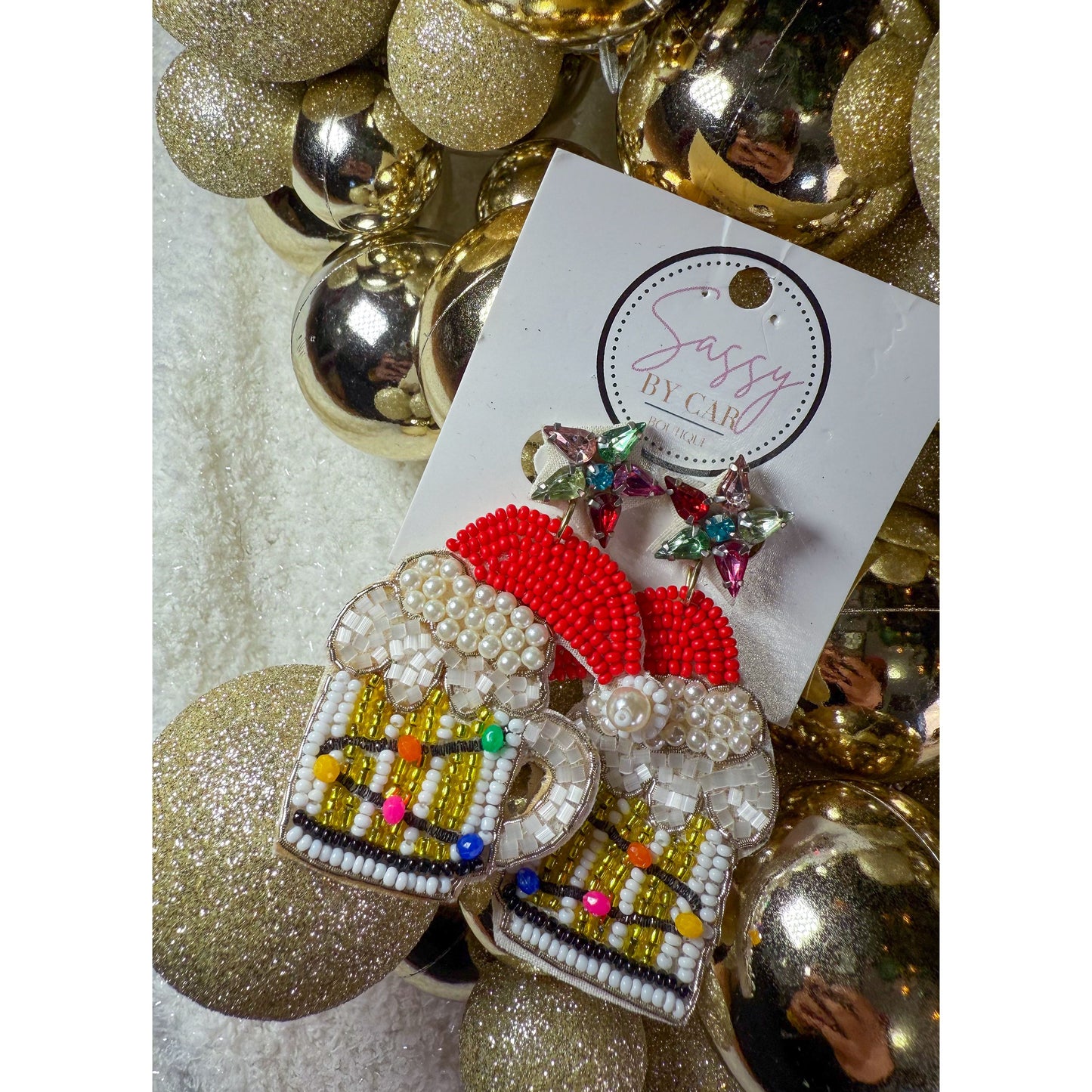 Alcohol Beaded Earrings