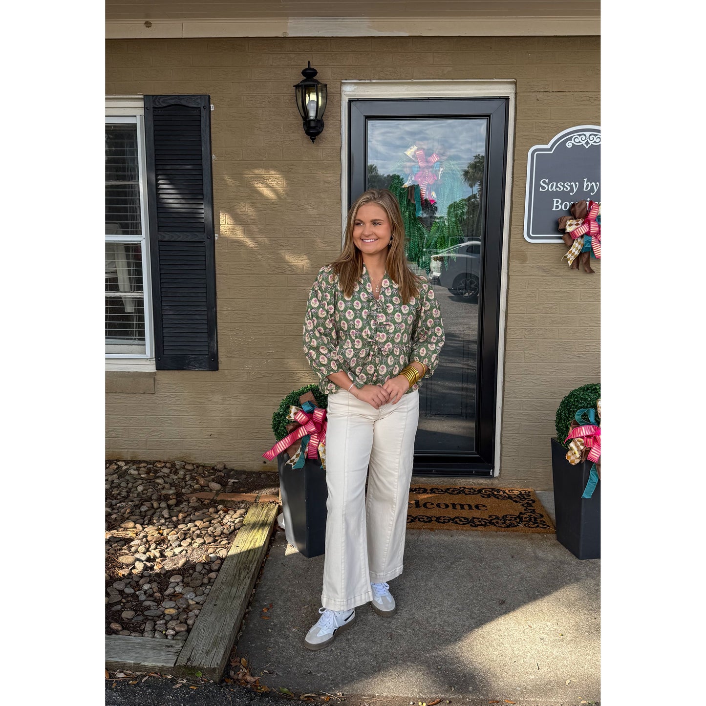Elise Pattern Blouse, Multi-Color