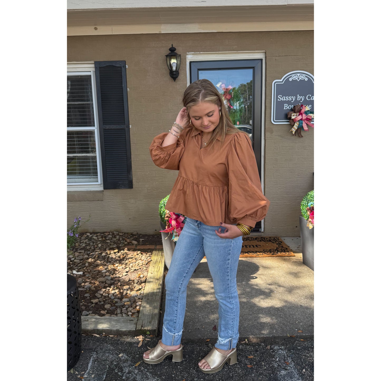 Lilly Blouse, Toffee