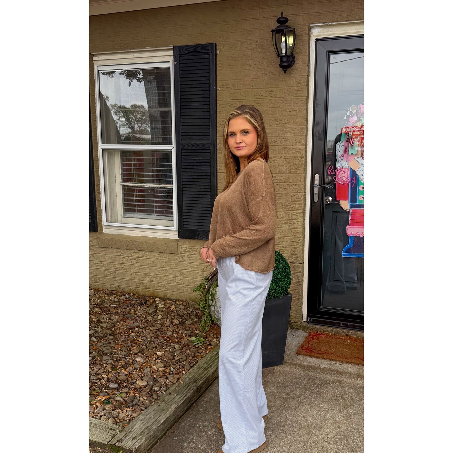 Anna Sweater, Dark Taupe