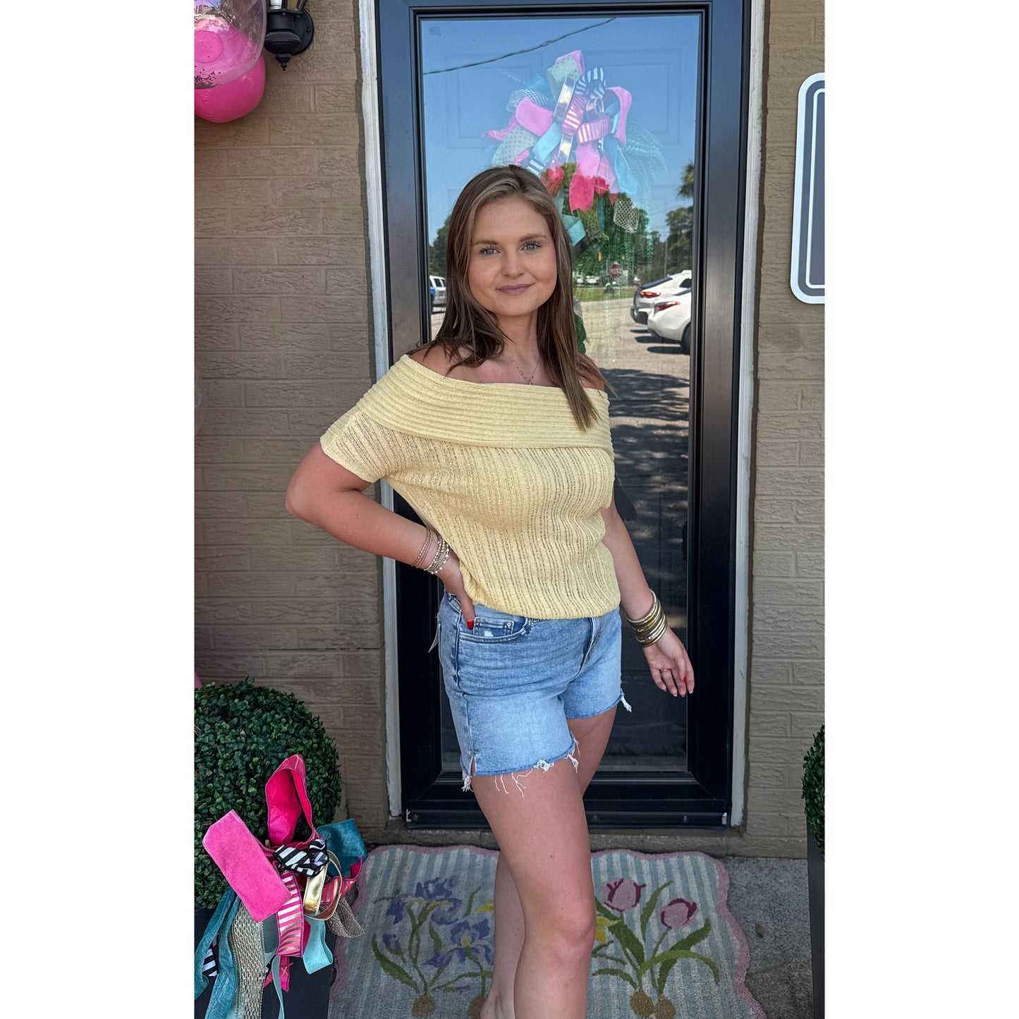 OTS Knit Top, Light Yellow