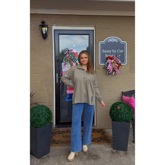 Olive Green Lounge Top