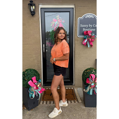 Mavis Detail Top, Orange