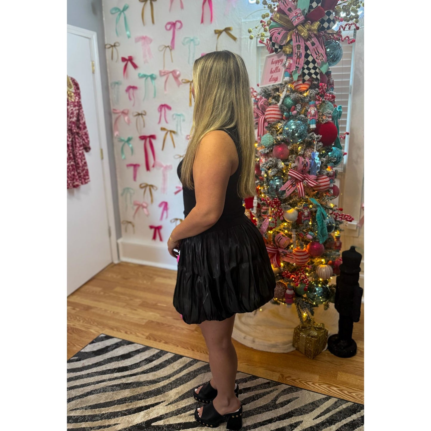 Carmen Mini Dress, Black