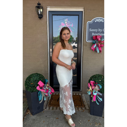 Imogen Detail Maxi Dress, Ivory