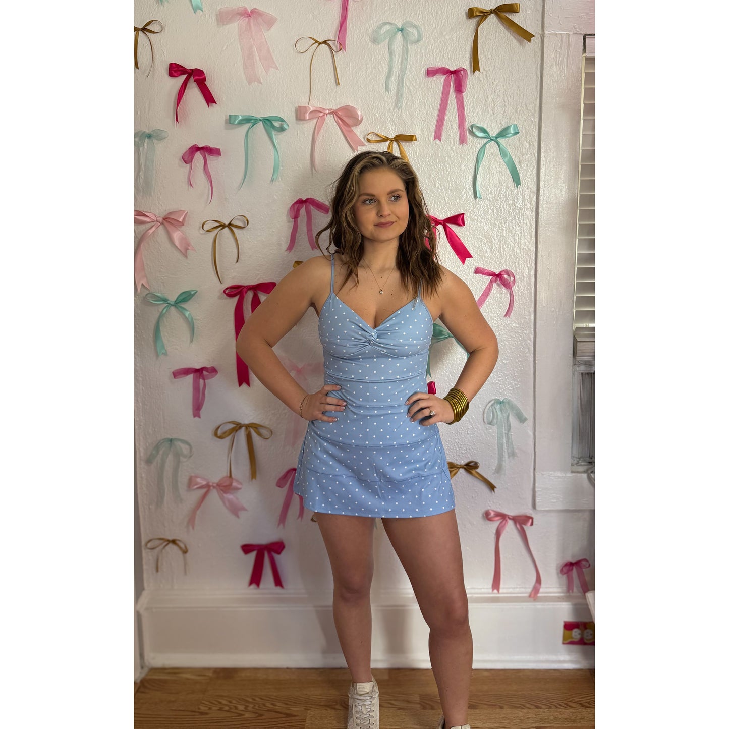 Polka Dot Athleisure Romper