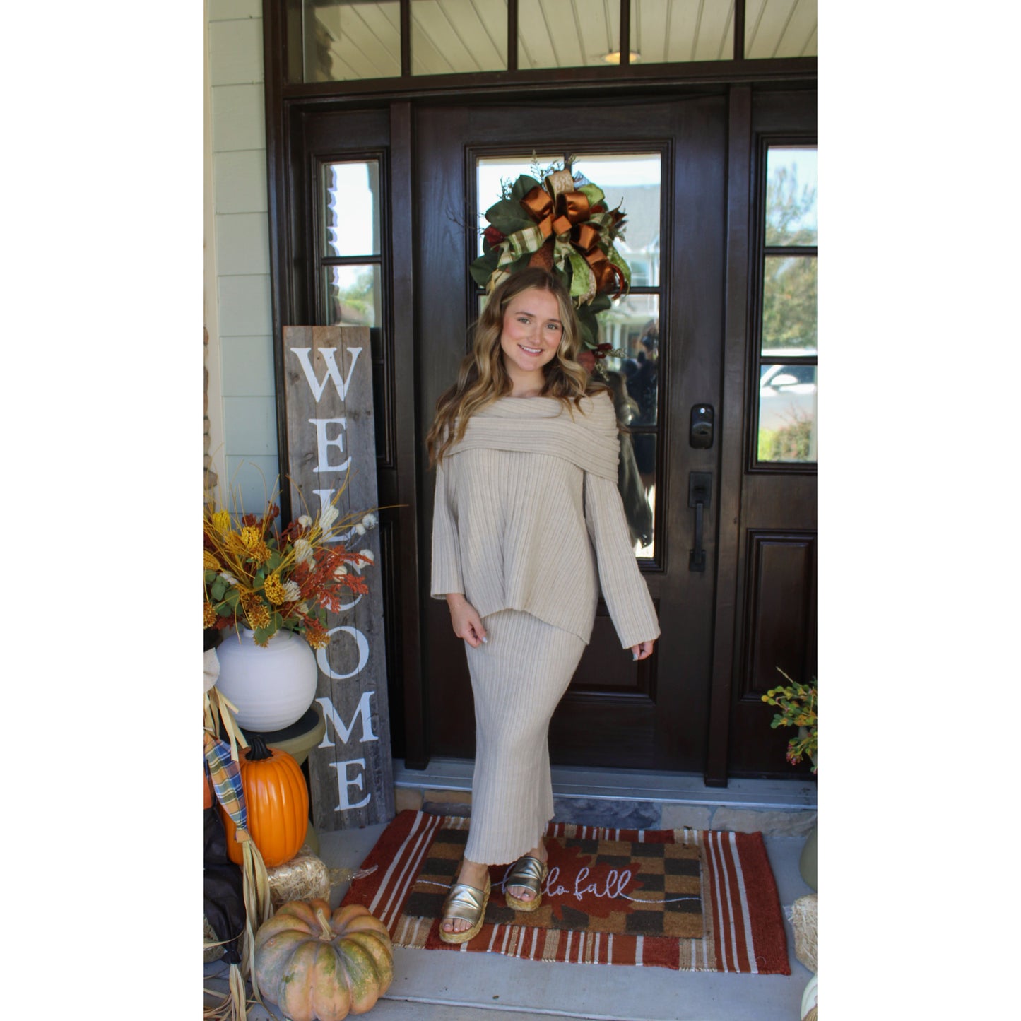 Hamptons Sweater Set, Beige