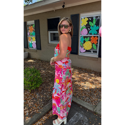 Floral Pattern Maxi Dress