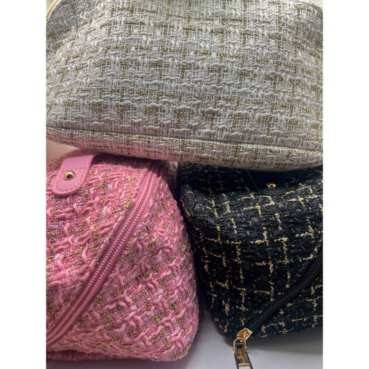 Tweed Makeup Bags, VARIOUS COLORS