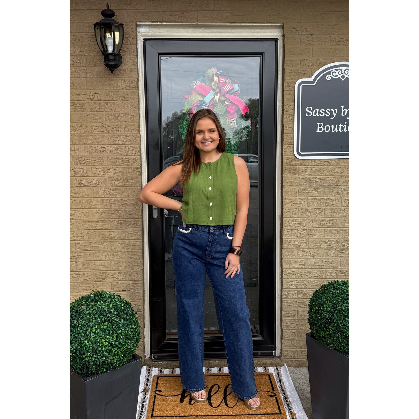 Bailey Top, Olive Green