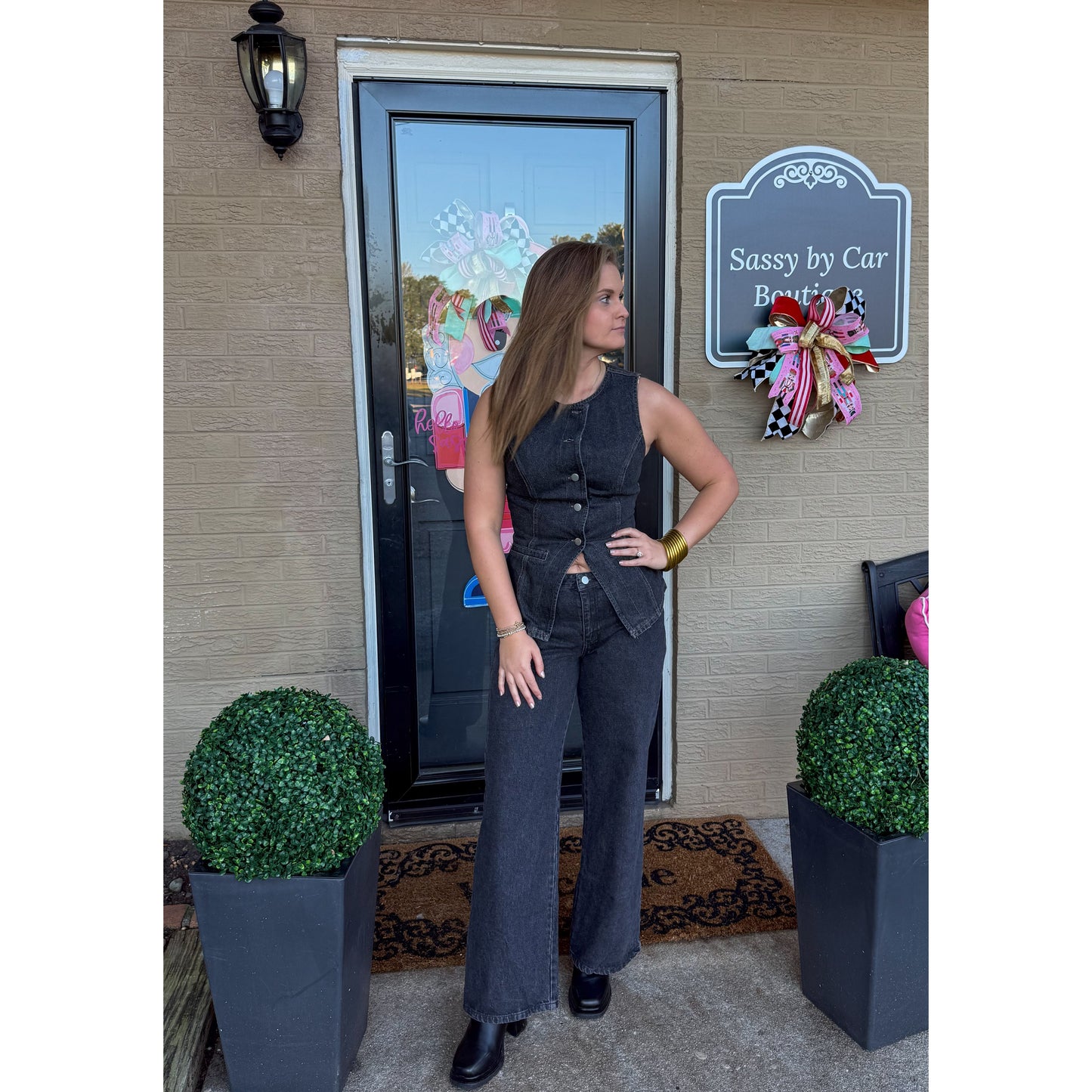 Ashe Button Down Denim Vest